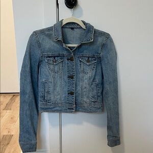 American Eagle Classic Cropped Denim Jacket | Size S